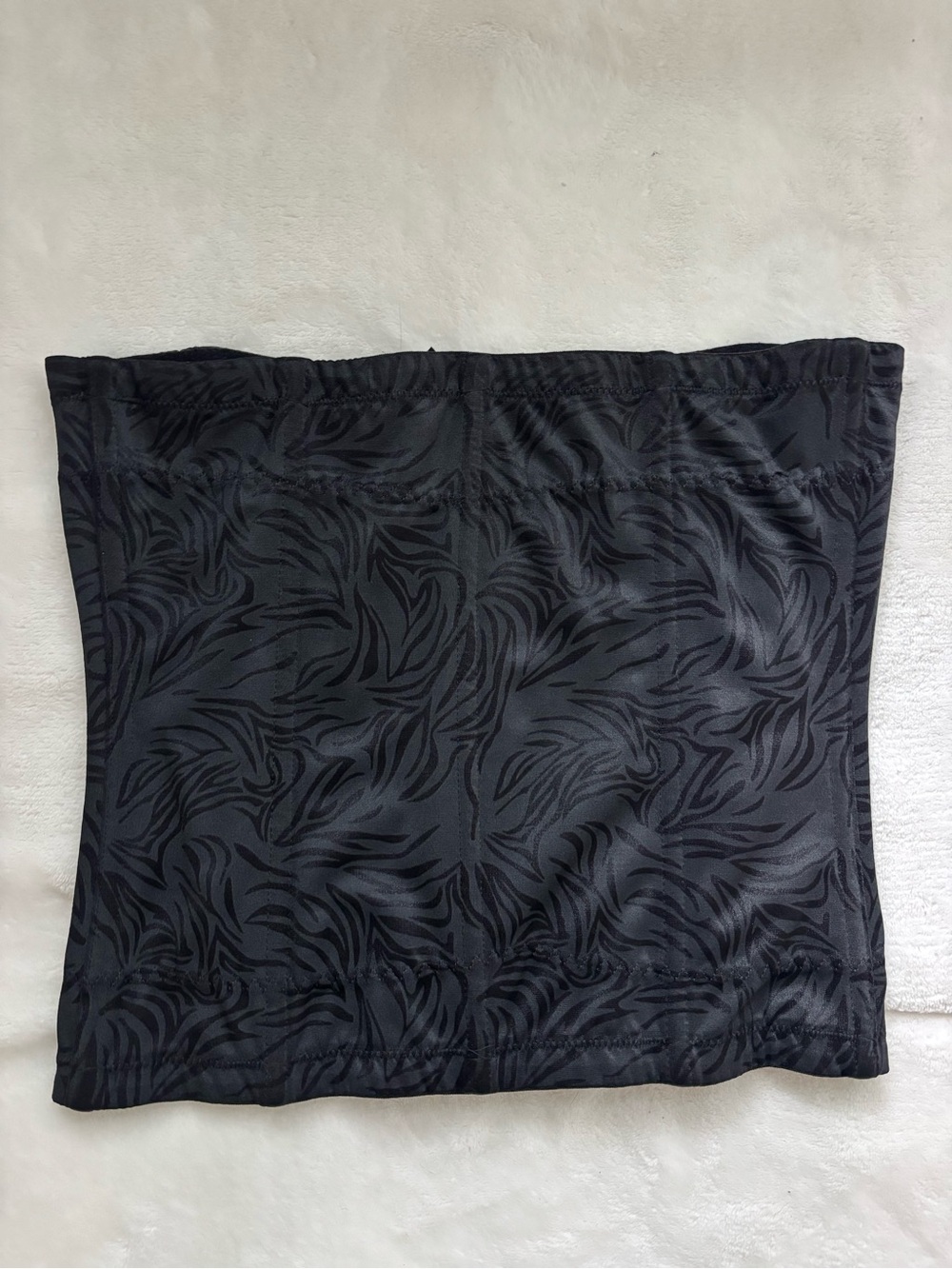 Black Patterned Tube Top/ corset